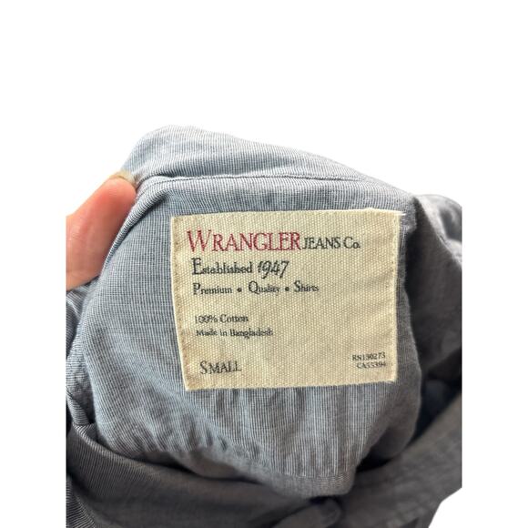 Wrangler Small Chambray Long Sleeve Western Shirt - Picture 4 of 4